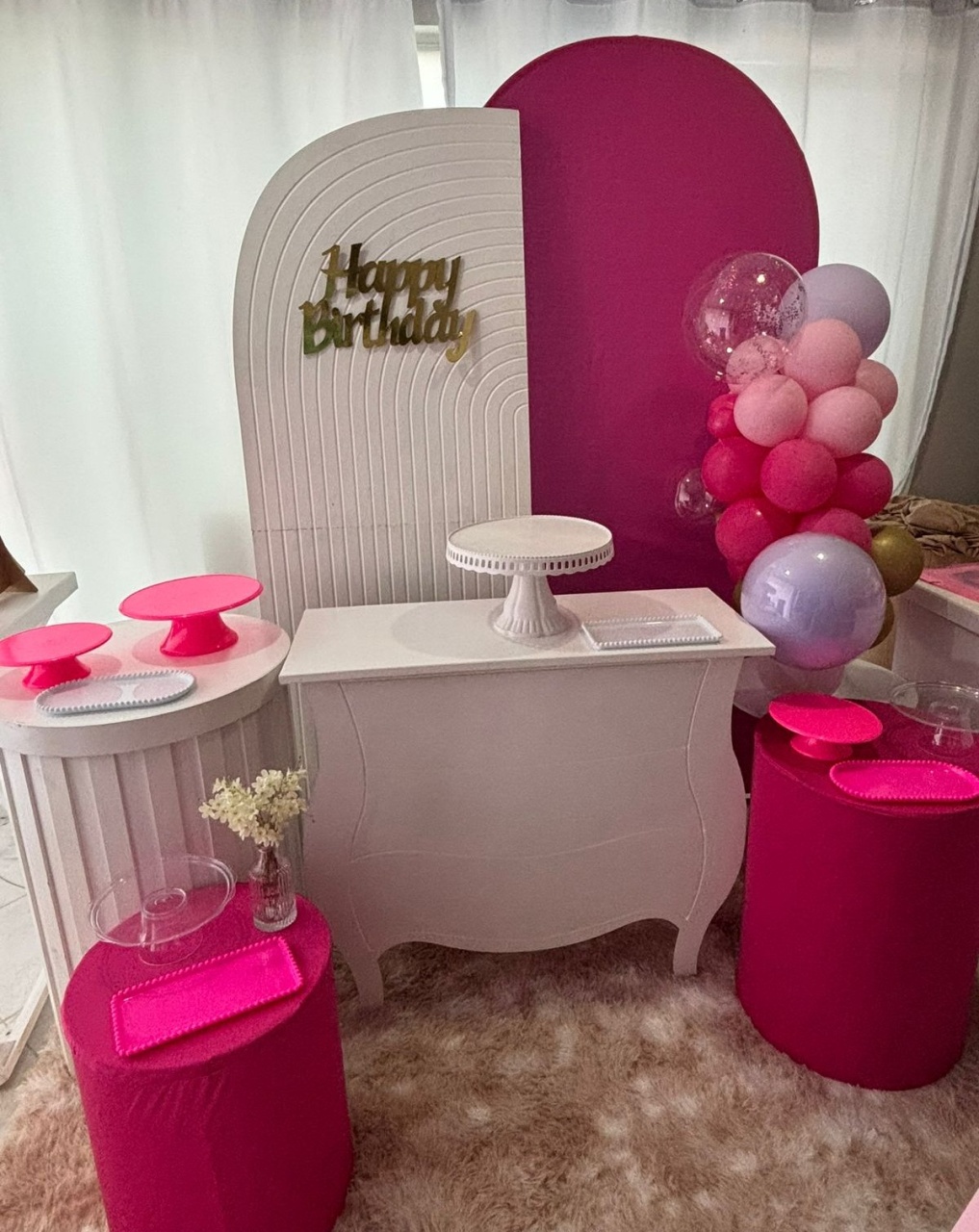 Kit - Meia Lua Rosa  - Boutique da Festa 