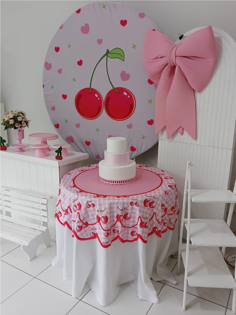 Kit - Cereja E Laço - Boutique da Festa 