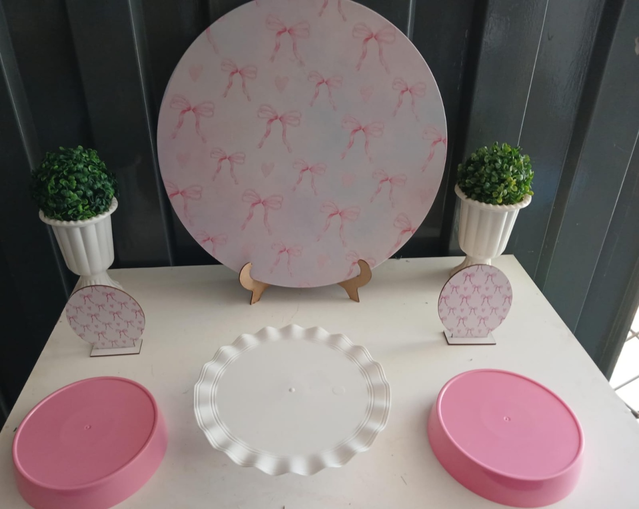 Kit Mini Festa Laço Rosa - Dadule decor