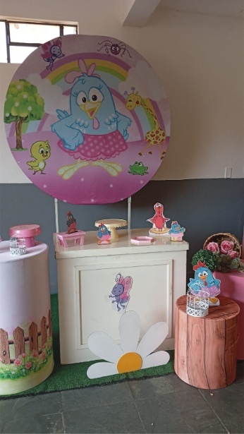 Kit Pegue E Monte Galinha Pintadinha Rosa 2 - Dadule decor