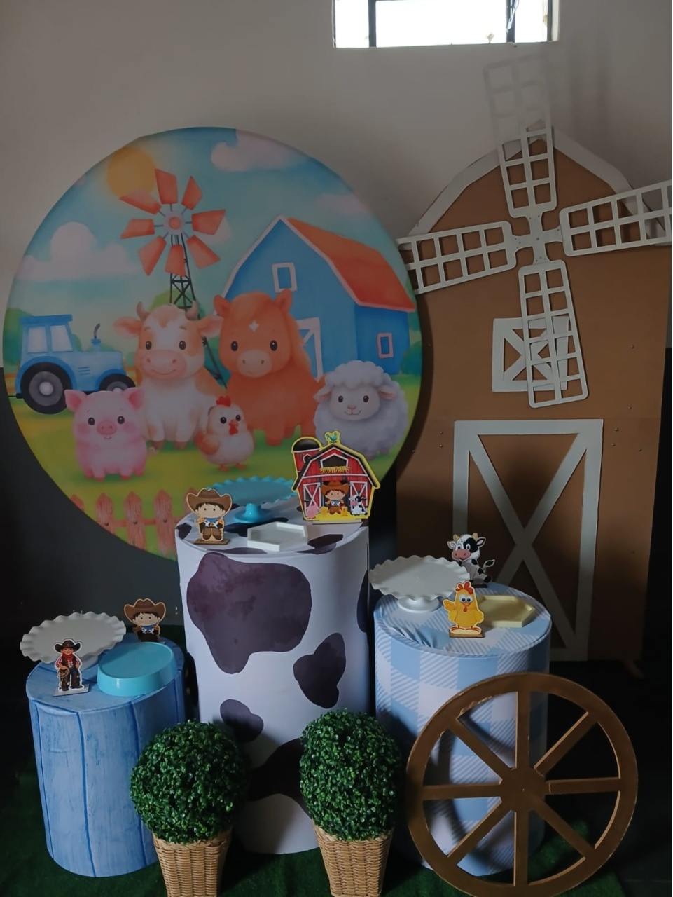 Kit Pegue E Monte Fazendinha Azul - Dadule decor