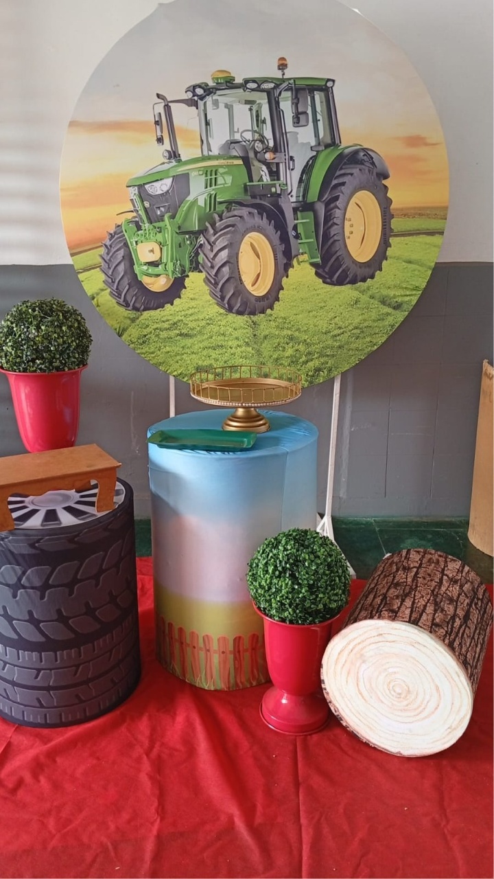 Kit Pegue E Monte Trator Verde  - Dadule decor