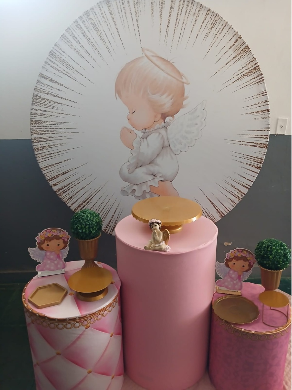 Kit Pegue E Monte Batizado Rosa 4 - Dadule decor