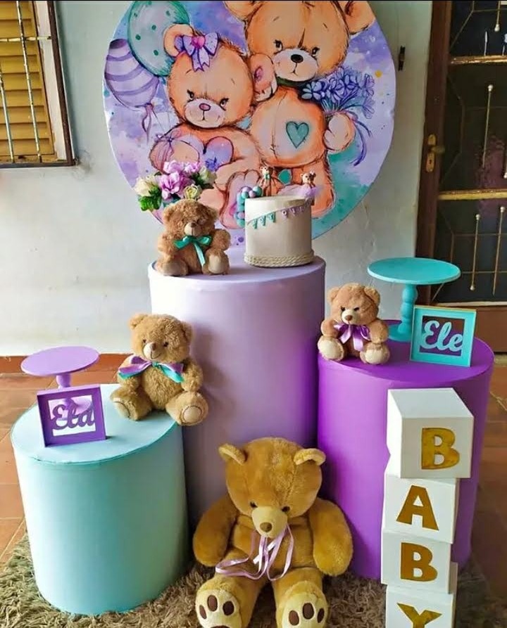 Kit Pegue E Monte Chá Revelação Roxo 2 - Dadule decor