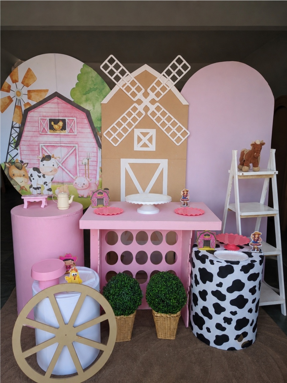 Kit Pegue E Monte Fazendinha Rosa 2 - Dadule decor