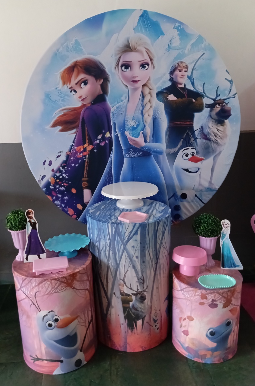 Kit Pegue E Monte da Frozen Azul  - Dadule decor