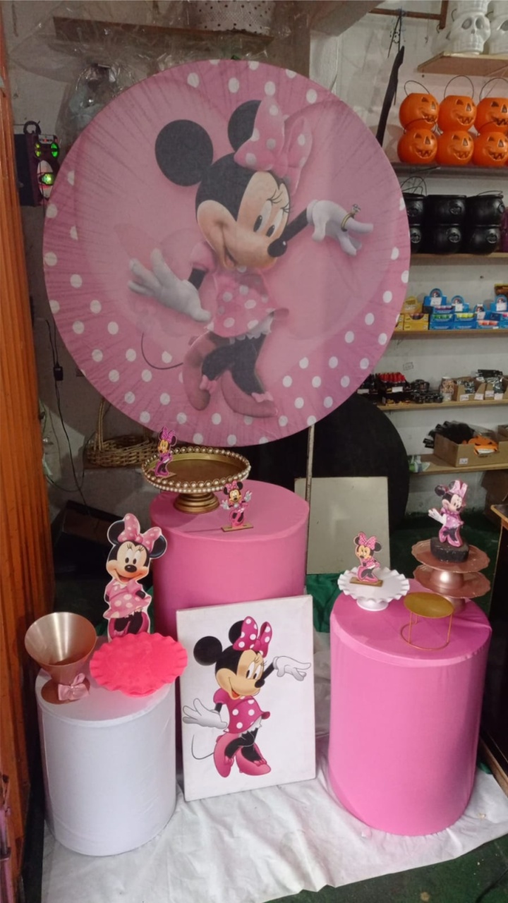 Kit Pegue Monte Minnie Rosa - Dadule decor