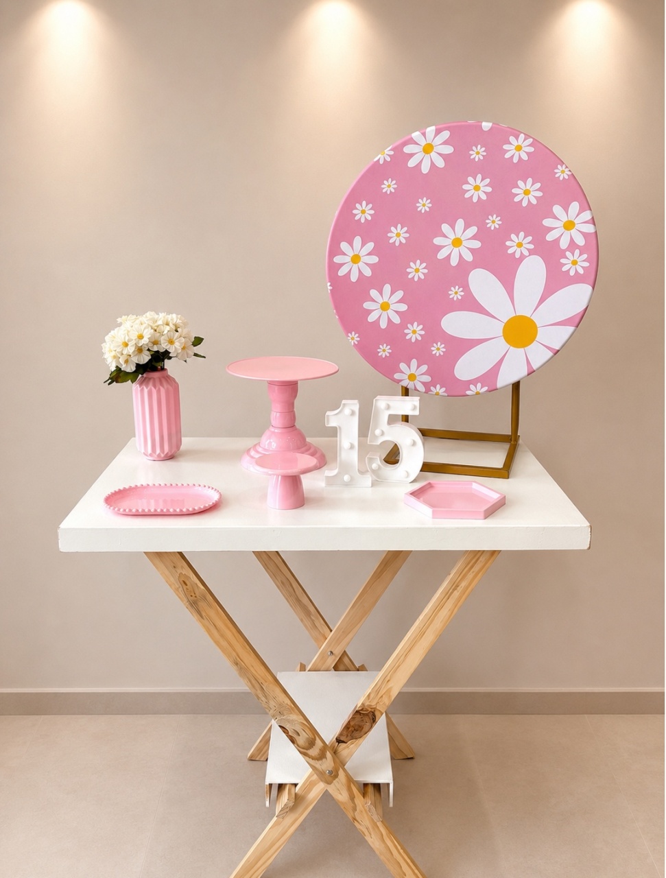 Margaridas Rosa Mini Kit - maedecorapegueemonte