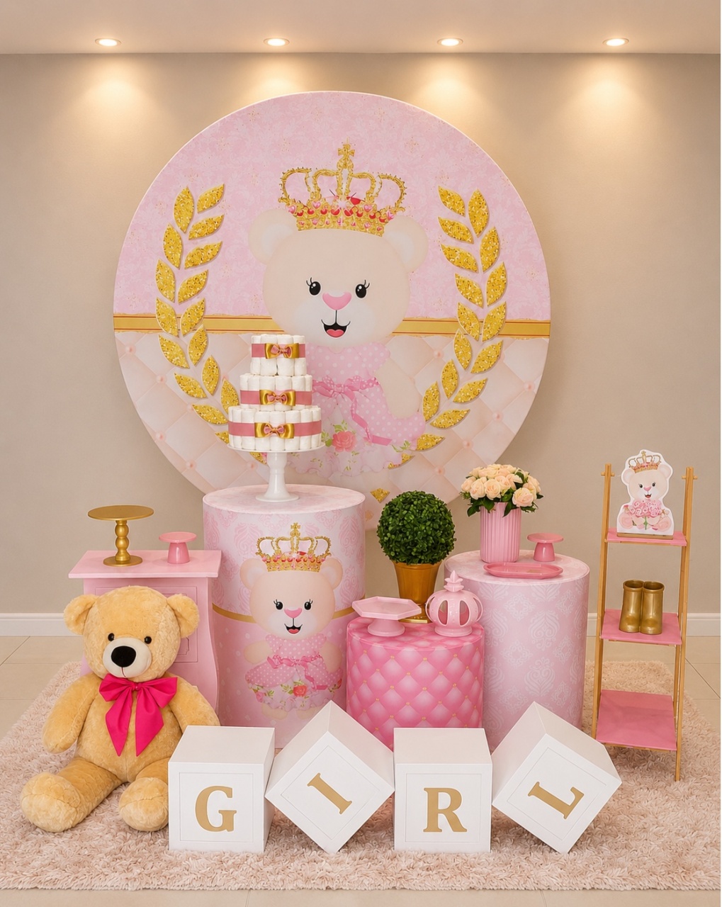 Chá de Bebê Ursinha Princesa 👸 - maedecorapegueemonte