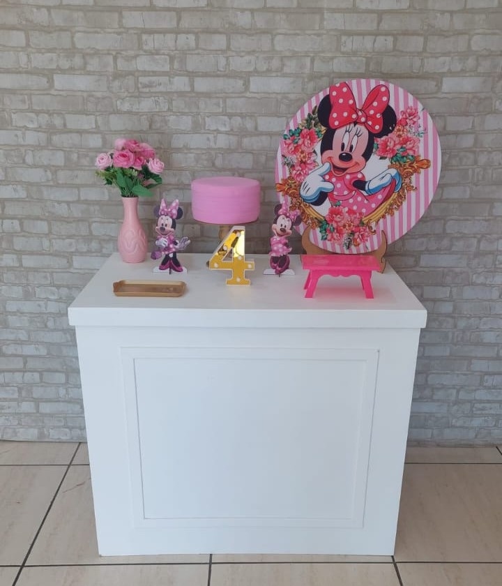 Mini Kit Minnie Rosa - maedecorapegueemonte