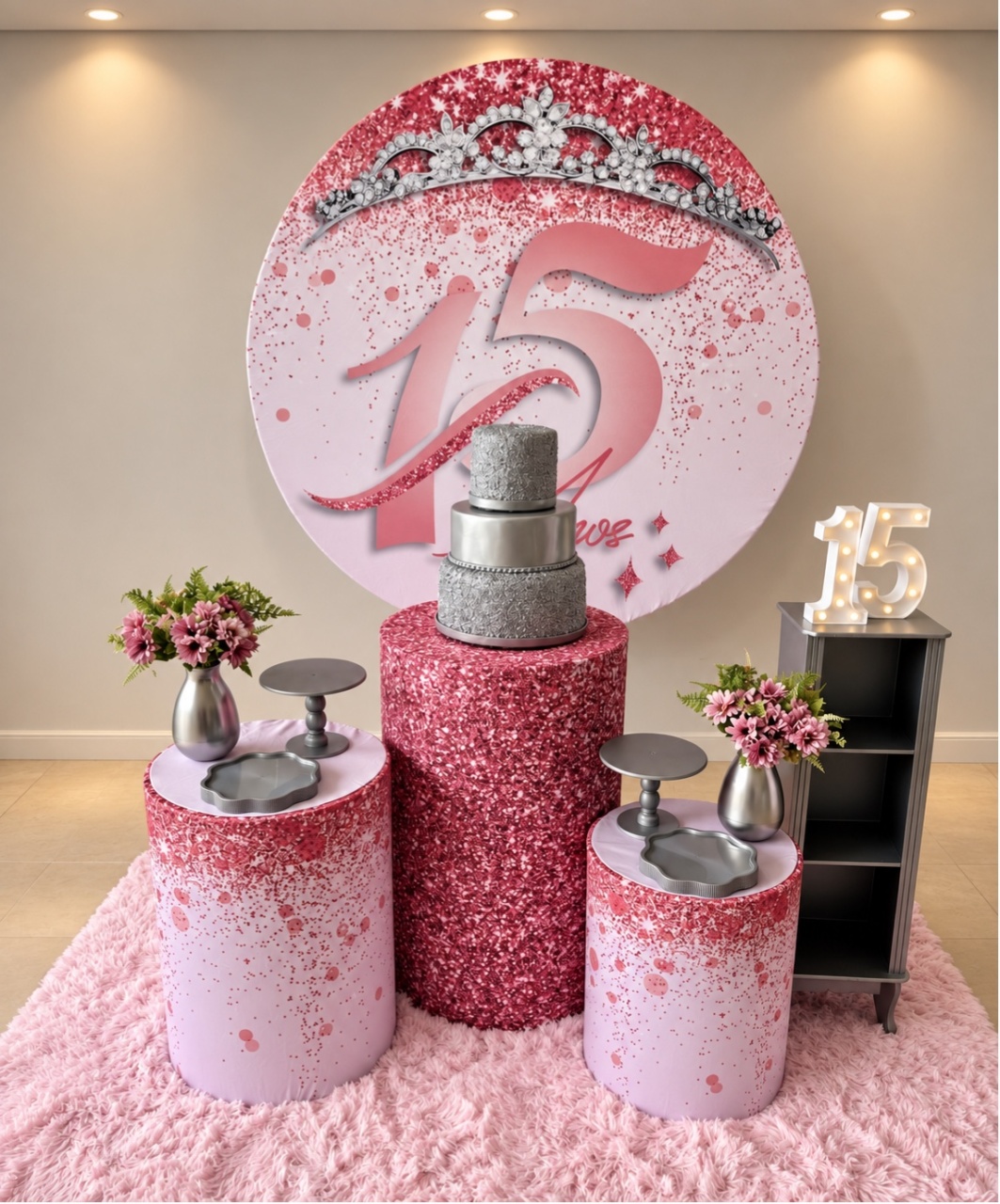 15 Anos Rosa - maedecorapegueemonte