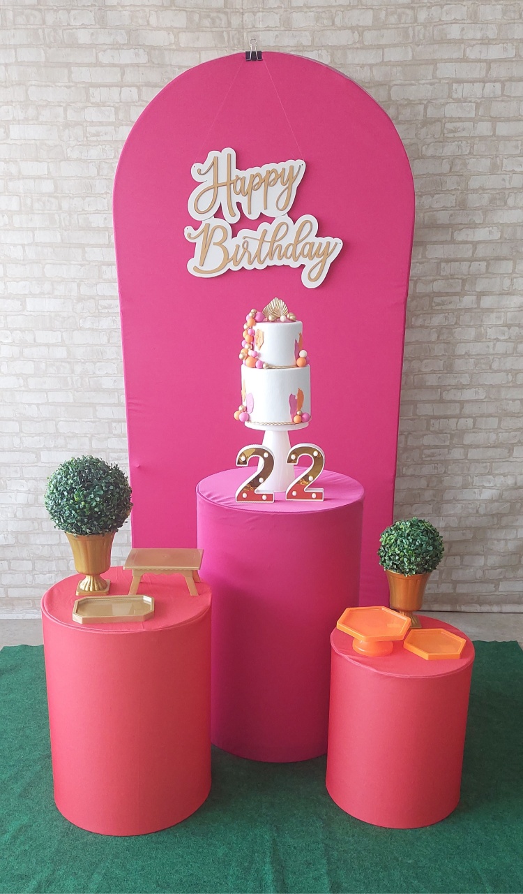 Pink Com Laranja  - maedecorapegueemonte