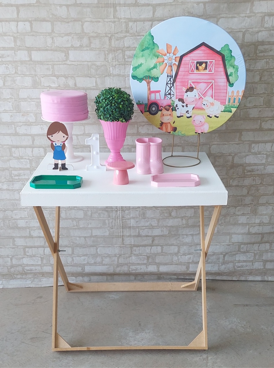 Mini Kit Fazendinha Rosa  - maedecorapegueemonte