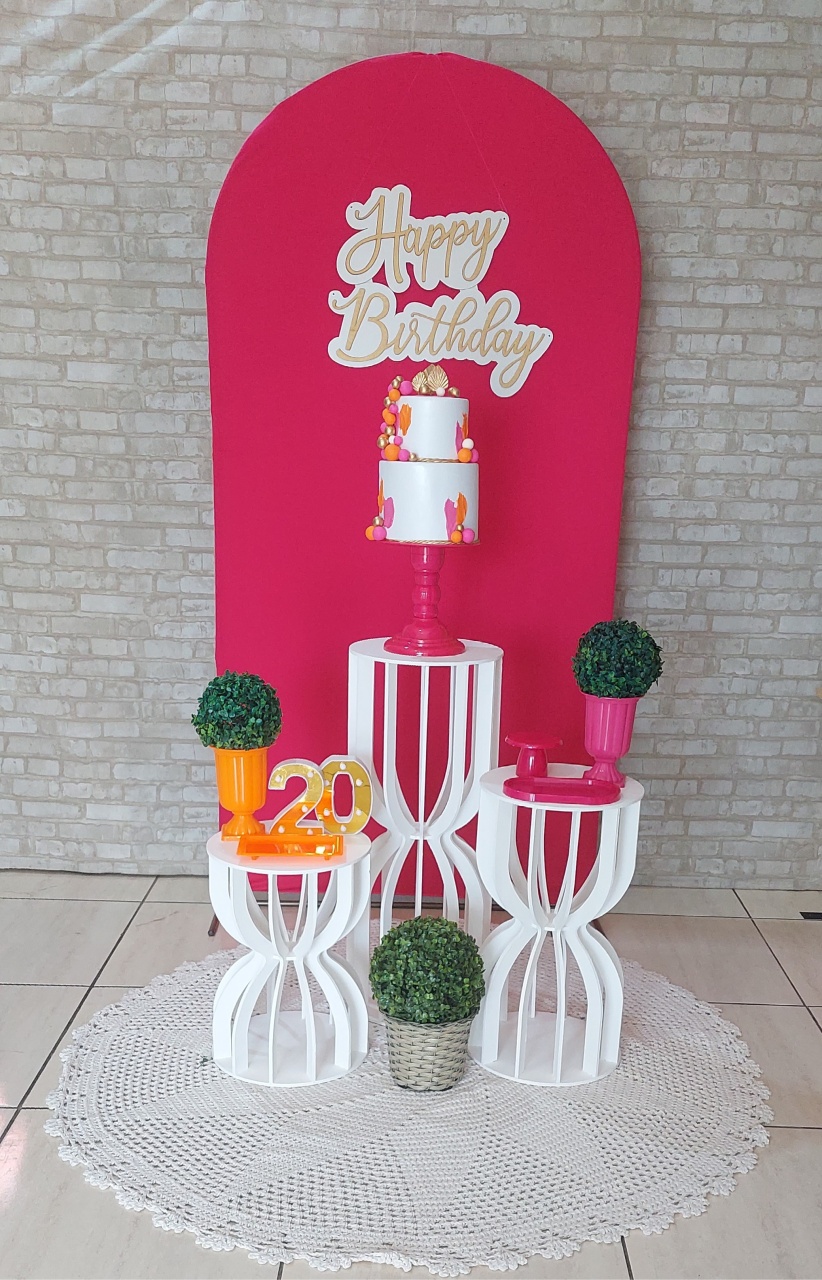 Pink Com Mesas Ampulhetas - maedecorapegueemonte