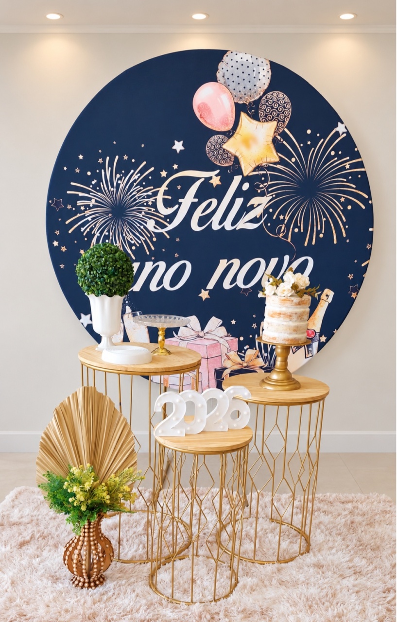 Ano Novo Com Mesas de Ferro - maedecorapegueemonte