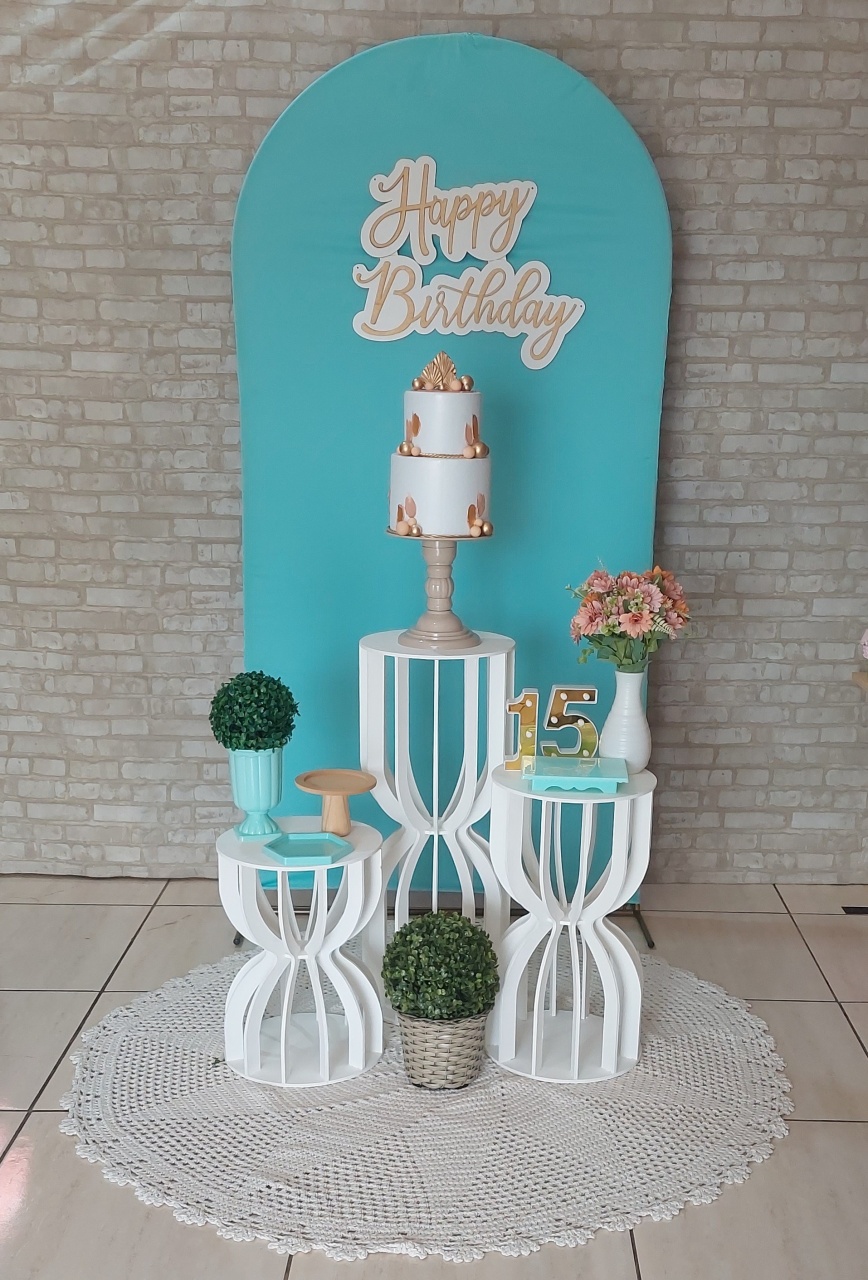 Oval Tiffany Com Mesas Ampulhetas  - maedecorapegueemonte