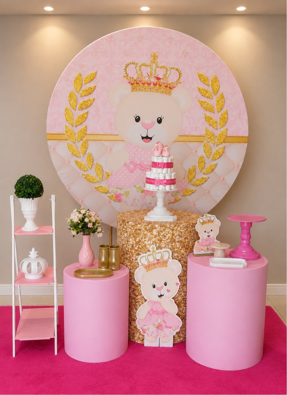 Chá de Bebê Ursinha Princesa  - maedecorapegueemonte