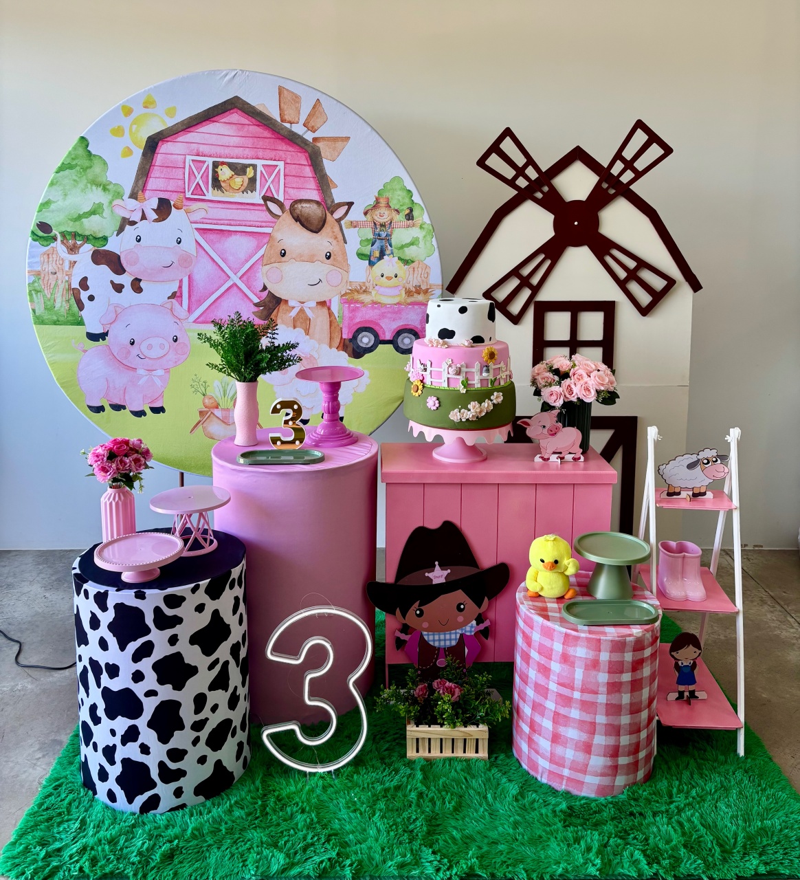 Fazendinha Rosa Completa  - maedecorapegueemonte