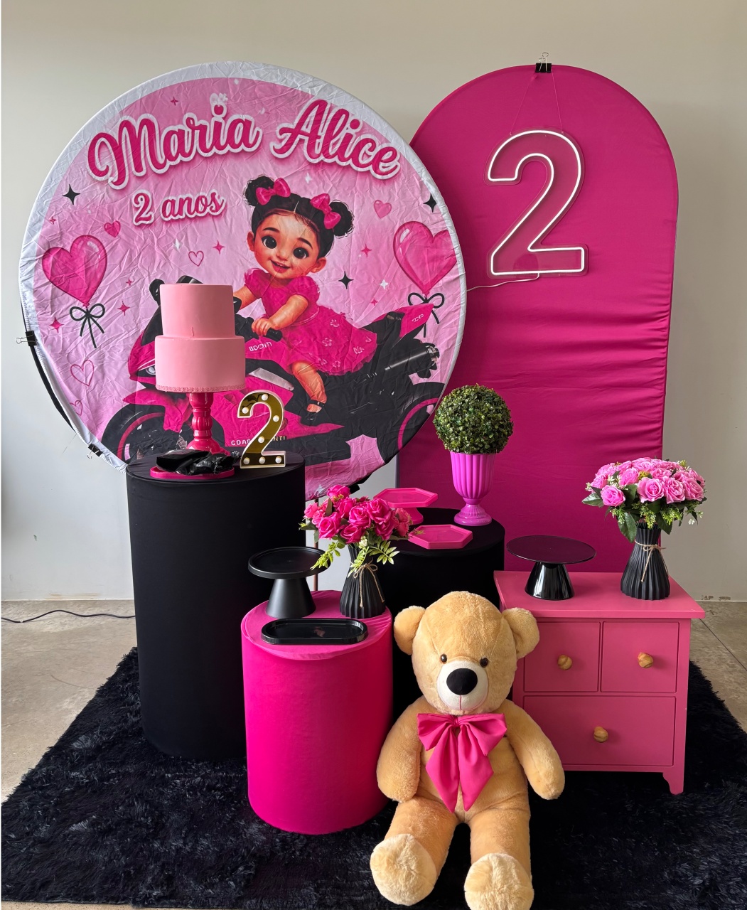 Composição Rosa - maedecorapegueemonte