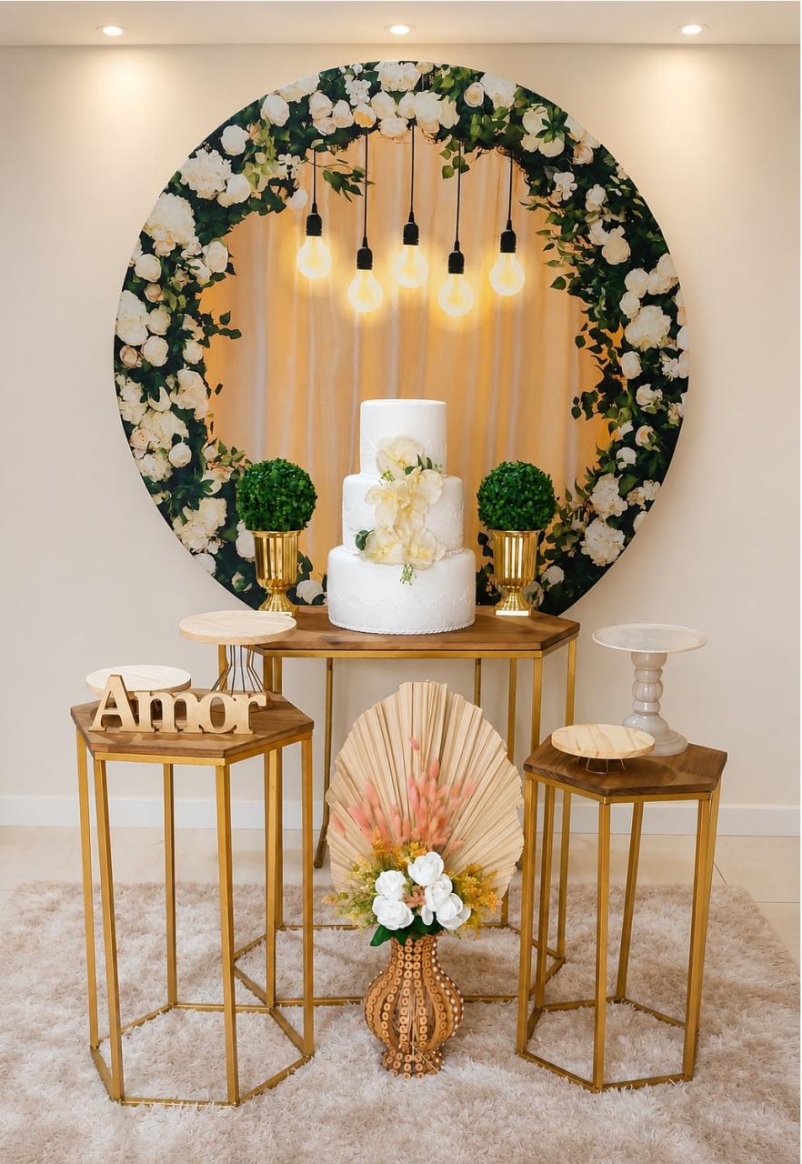 Casamento Luzes Com Mesas de Ferro - maedecorapegueemonte