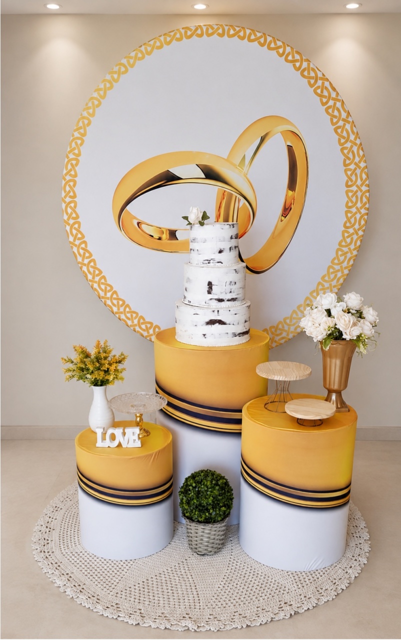 Casamento Branco Com Dourado - maedecorapegueemonte