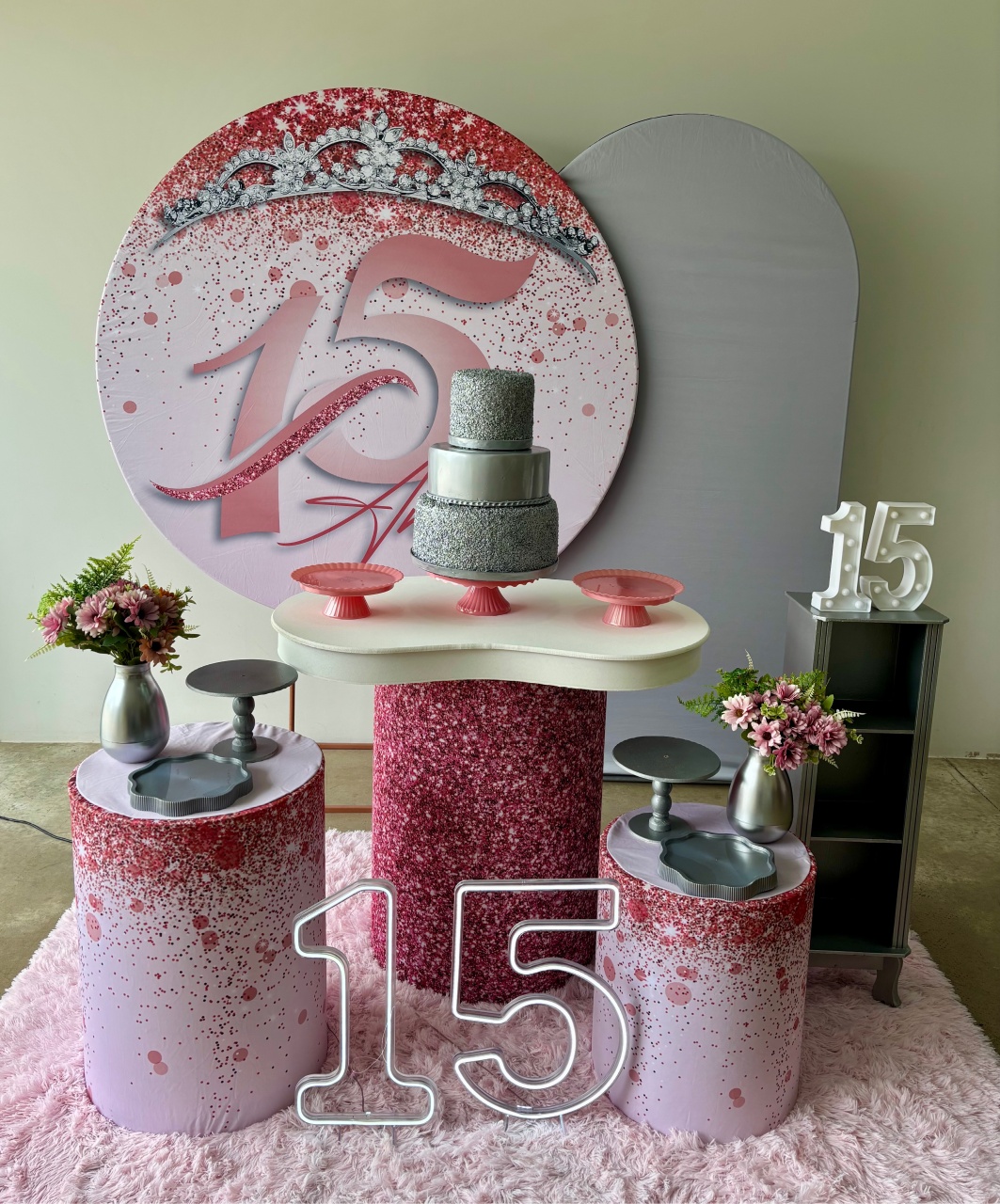 15 Anos Rose Com Prata  - maedecorapegueemonte