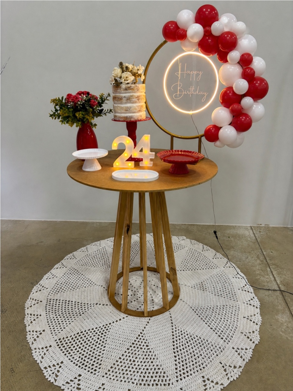 Mini Kit Luxo Vermelho Com Branco - maedecorapegueemonte