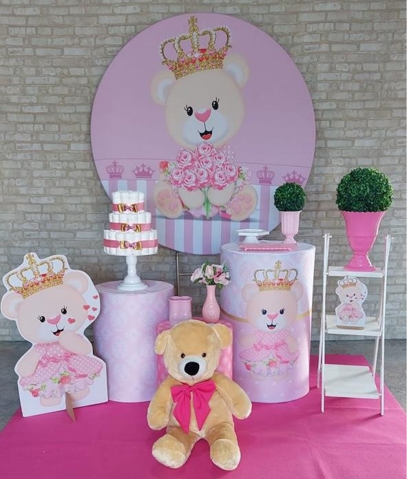 Chá de Bebê Ursinha Princesa Ll - maedecorapegueemonte