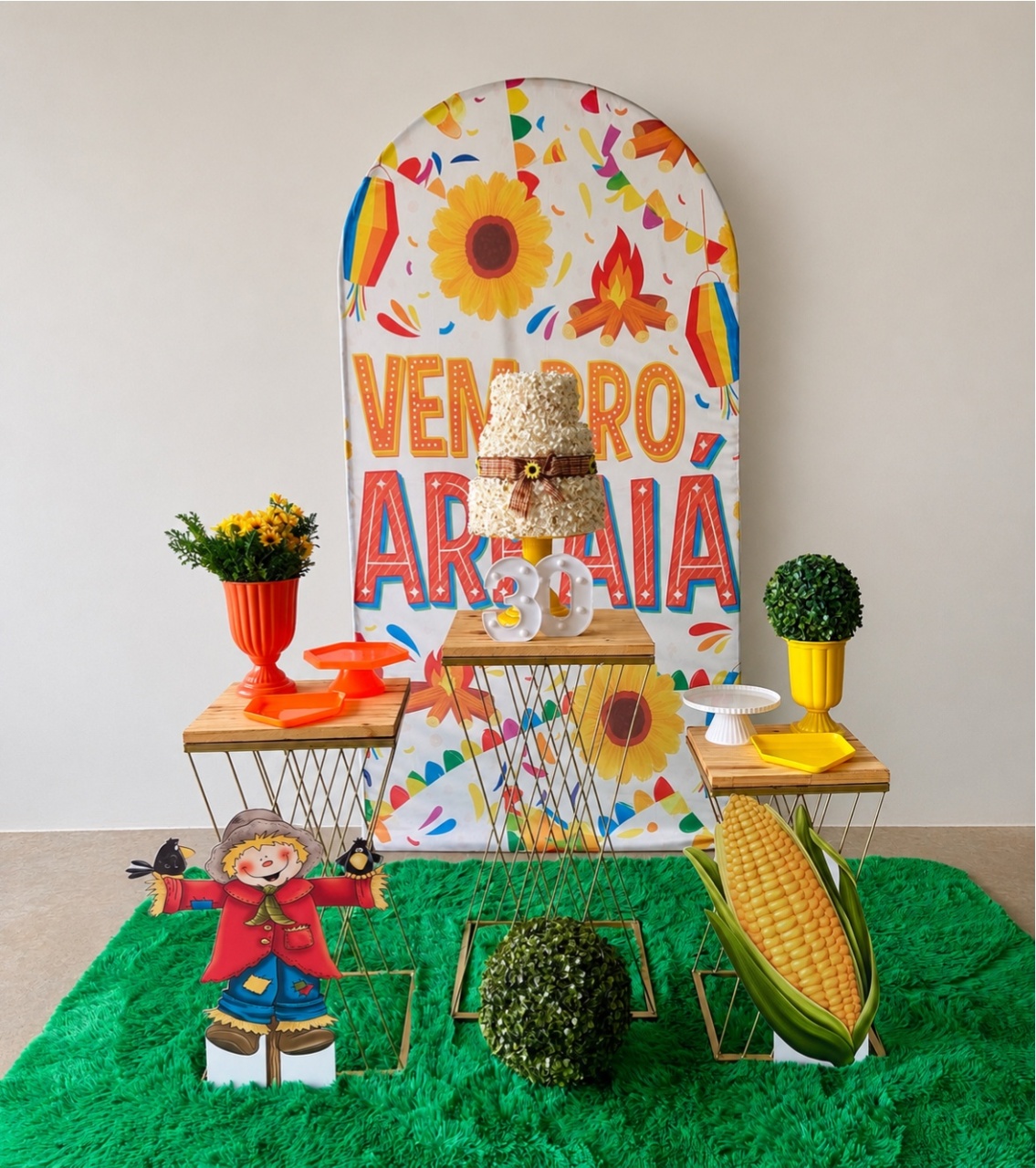 Arraiá Oval🌽🔥 - maedecorapegueemonte