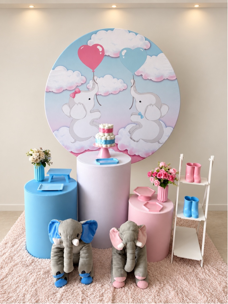 Elefantinhos Revelação 💗💙 - maedecorapegueemonte