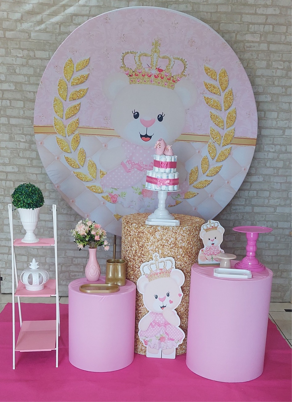 Chá de Bebê Ursinha Princesa  - maedecorapegueemonte