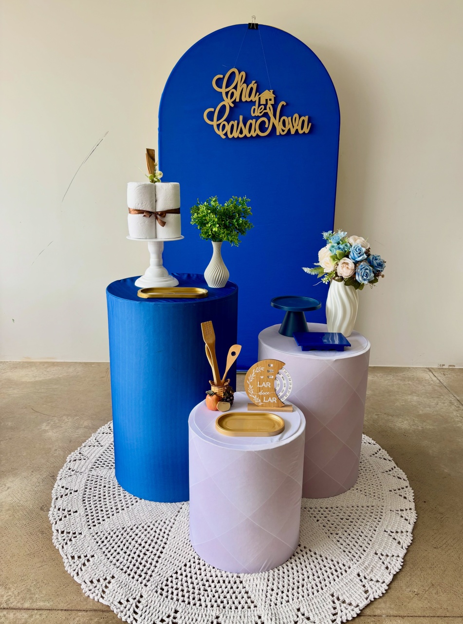 Chá de Casa Nova Azul - maedecorapegueemonte