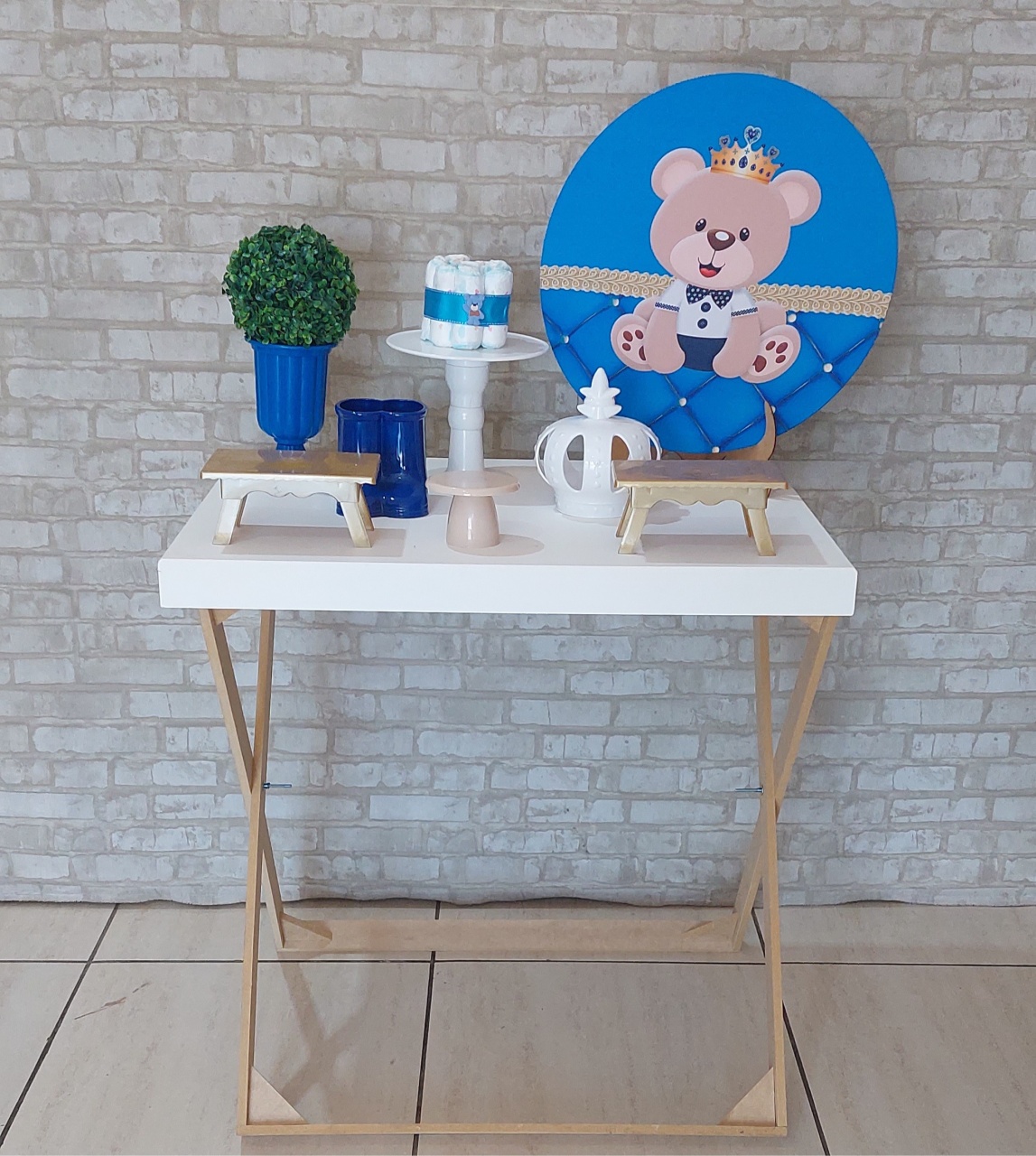 Mini Kit Ursinho Príncipe  - maedecorapegueemonte
