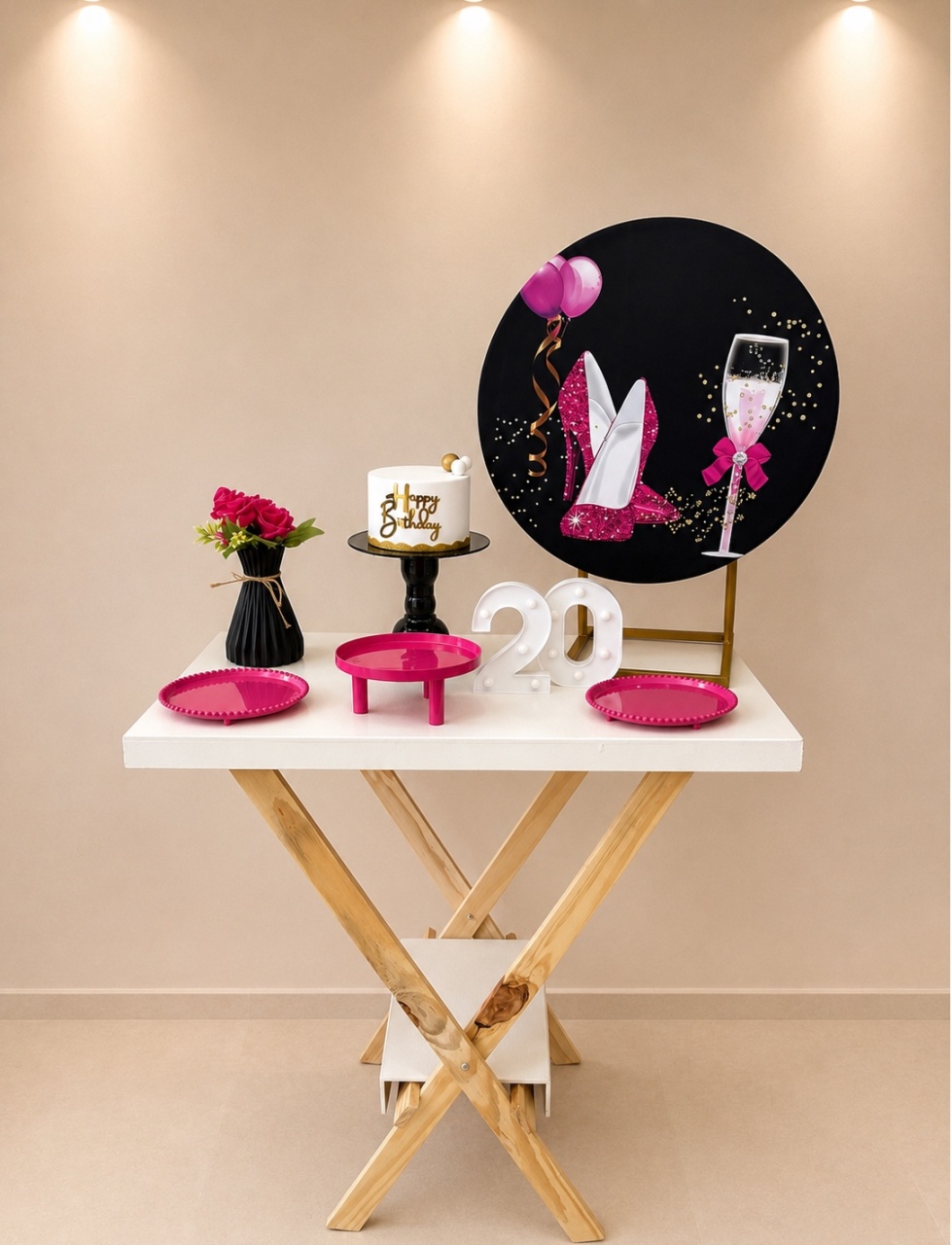 Pink Com Preto Mini Kit - maedecorapegueemonte