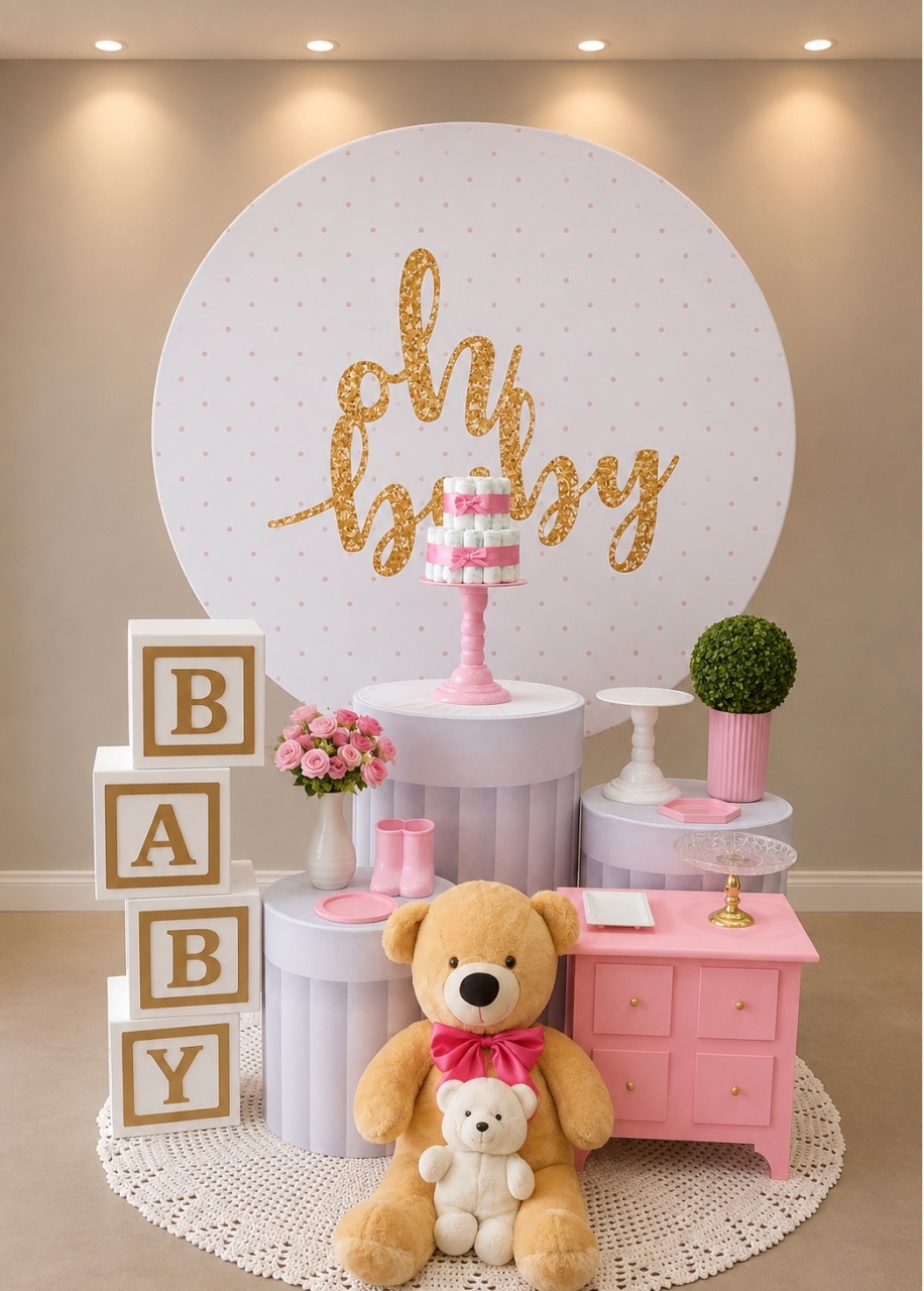 Oh Baby Rosa Bebê - maedecorapegueemonte
