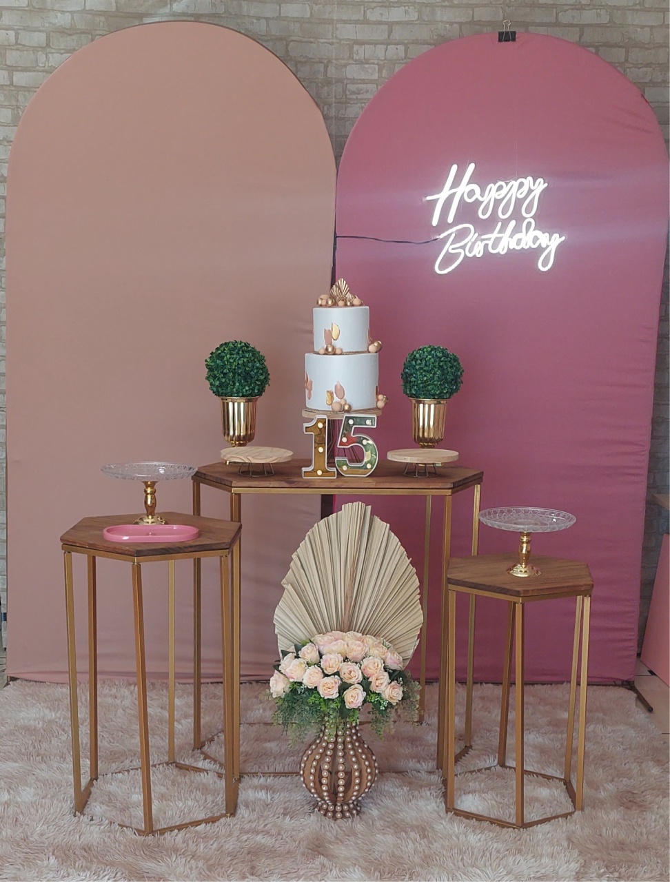 15 Anos Rosê  - maedecorapegueemonte