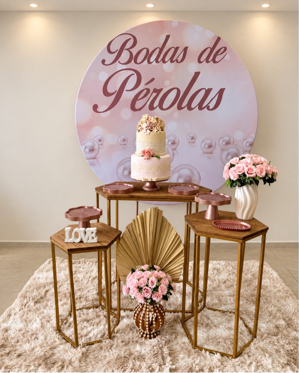 Bodas de Pérolas Com Mesas. - maedecorapegueemonte
