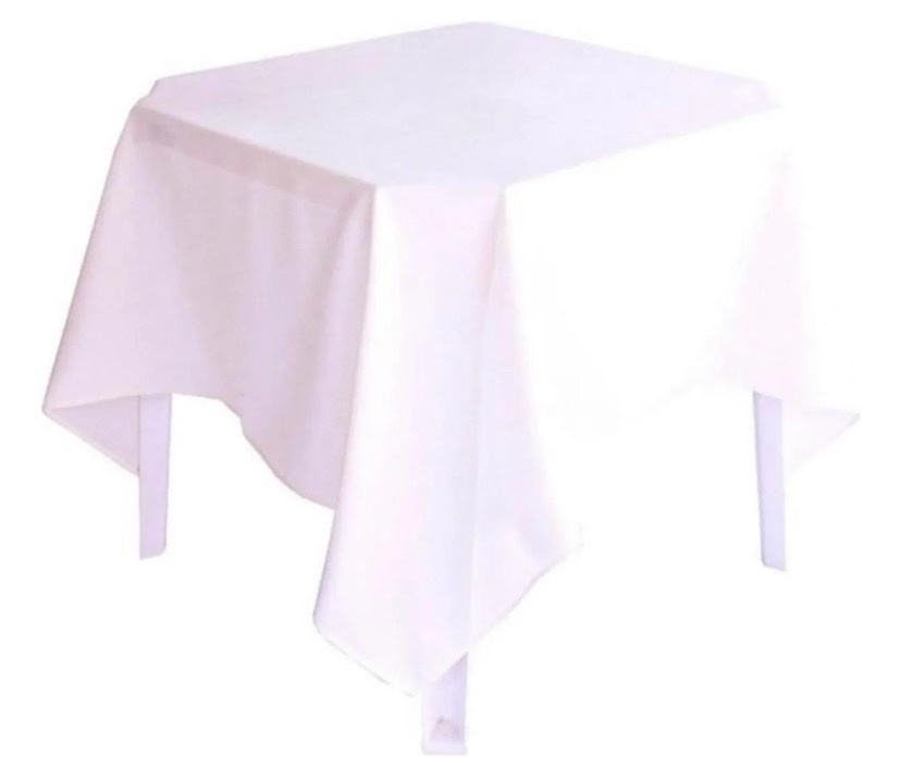 Toalha de Mesa Quadrada Branca - MN Decorações 