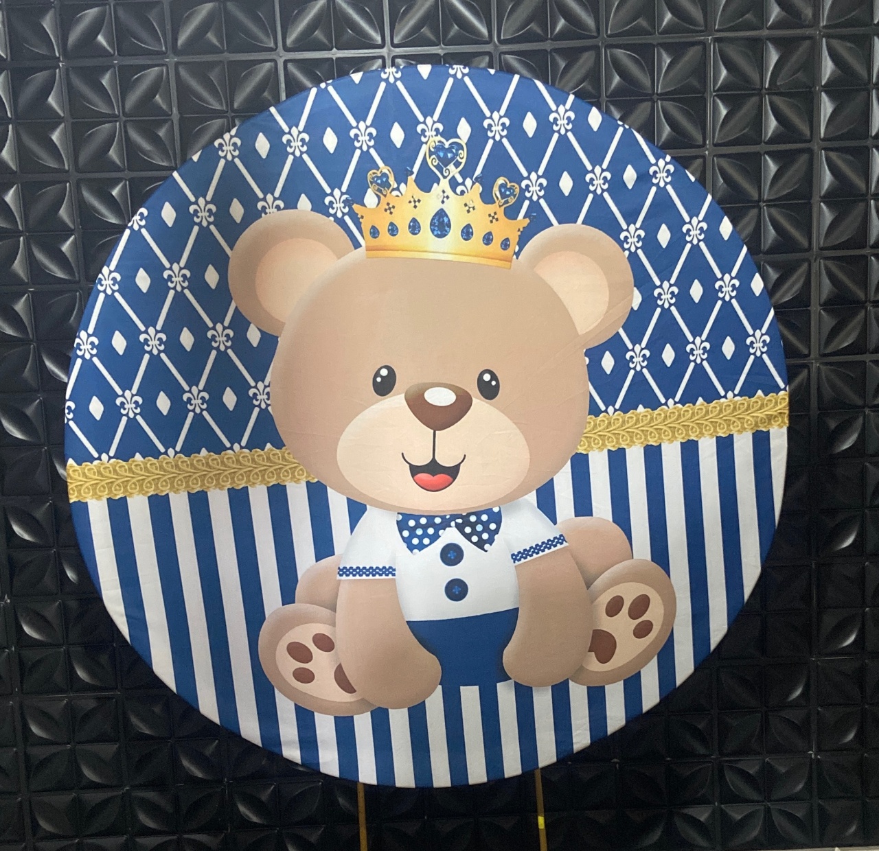 Painel Ursinho Príncipe Azul Escuro  - MN Decorações 