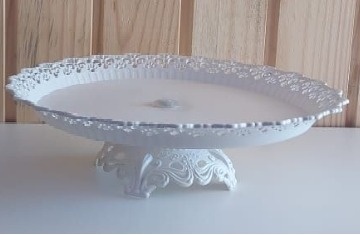 Bandeja Branca Plástico - MN Decorações 