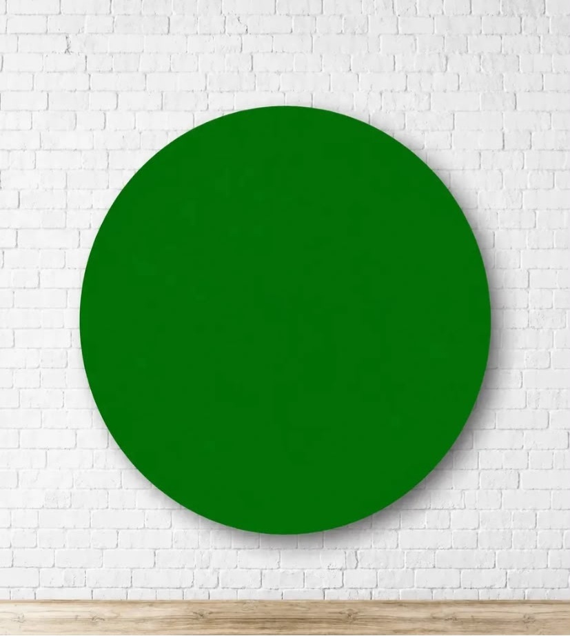 Painel Redondo Tecido Verde - MN Decorações 
