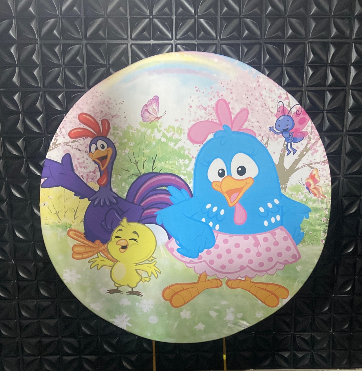 Painel Galinha Pintadinha Rosa - MN Decorações 