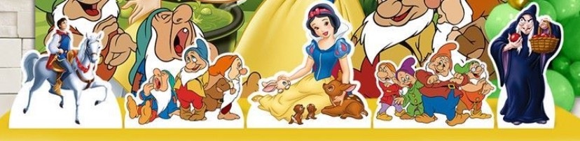 Kit Display de Mesa Branca de Neve - MN Decorações 
