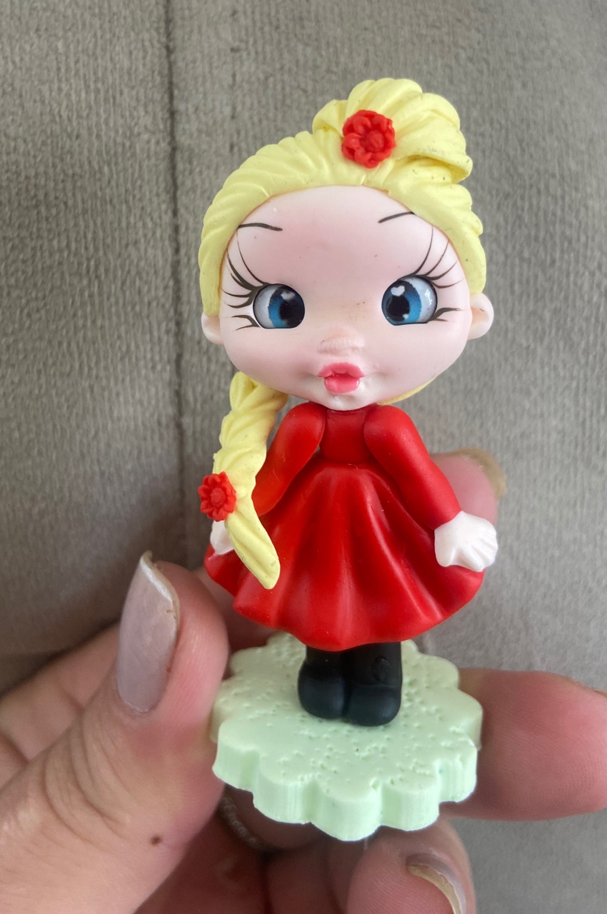 Prendinha Biscut Chimarrão Vestido Vermelho  - MN Decorações 
