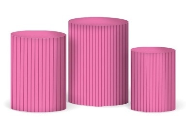 Capa de Cilindro Ripado Rosa - MN Decorações 