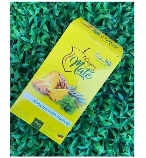 Erva Mate Origem Do Mate Sabor Abacaxi Com Hortelã 500G - MN Decorações 