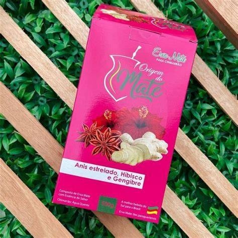 Erva Mate Origem Do Mate Sabor Anis Estrelado, Hibisco E Gengibre 500G - MN Decorações 
