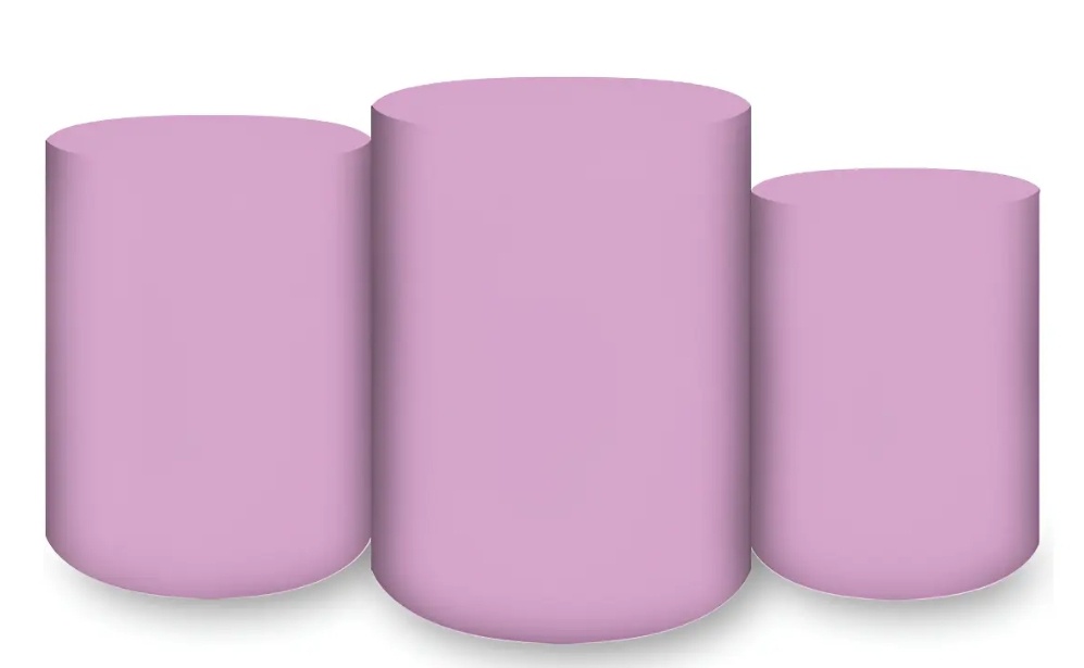 Capas de Cilindro P,M E G Lilás - MN Decorações 