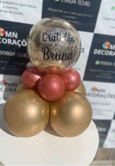 Mini Arranjo Com Bubble Pequeno Altura 45Cm - MN Decorações 