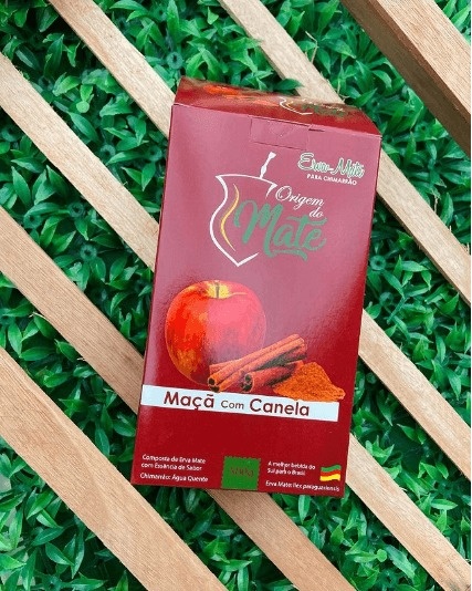 Erva Mate Origem Do Mate Sabor Maça Com Canela 500G - MN Decorações 